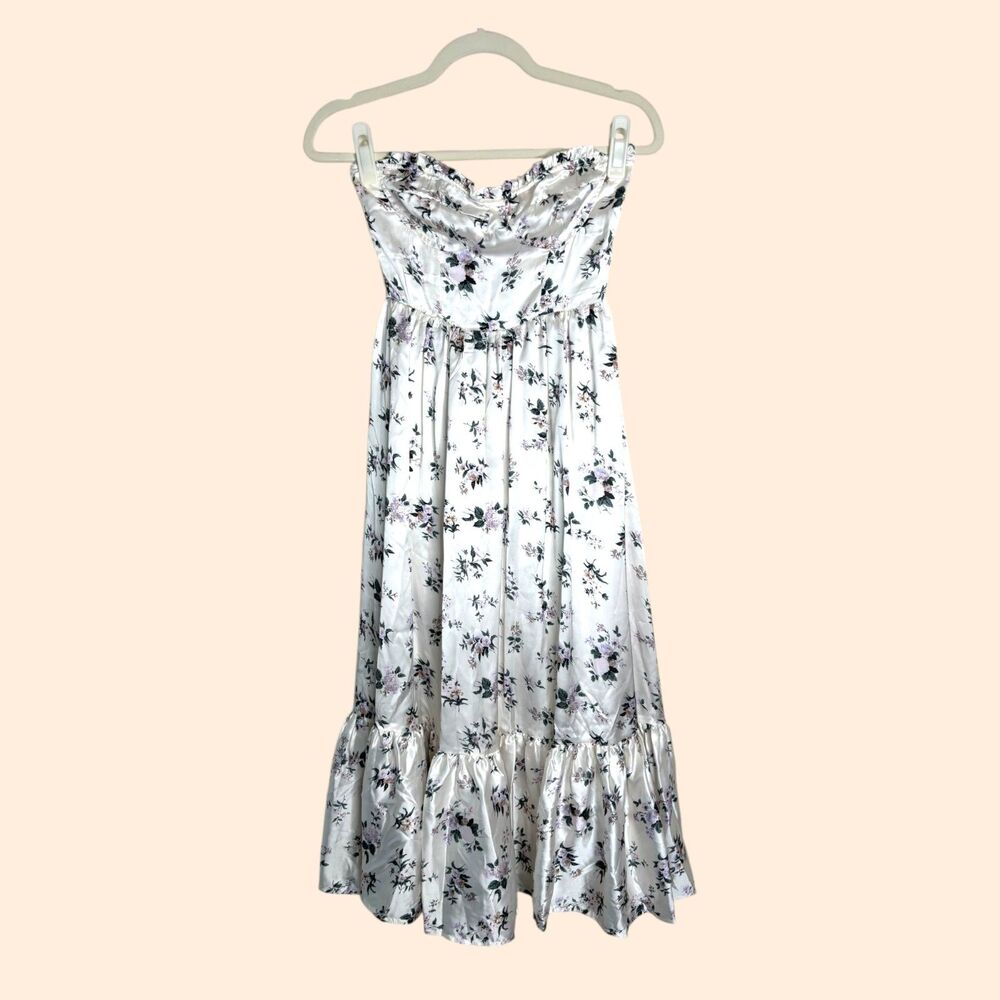 Altar'd State Satin Floral Midi Dress - Picture 2 of 9